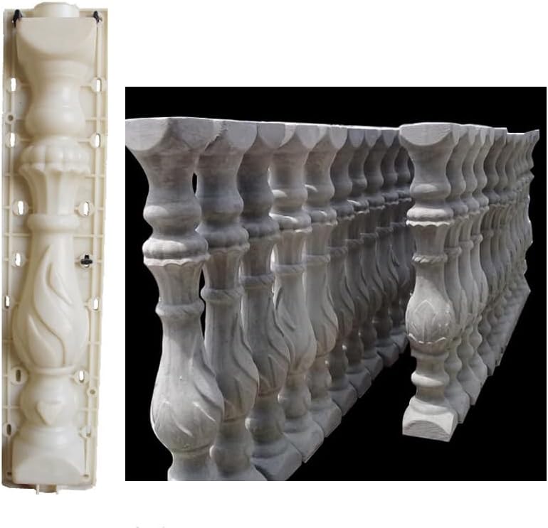 EAIVENY Prefabricated ABS Balcony Mold,Concrete Balustrade Mold Concrete Formwork for Outdoor Construction, DIY Home Improvement, Easy Installation and Reusable Design (Style 34) - Image 1